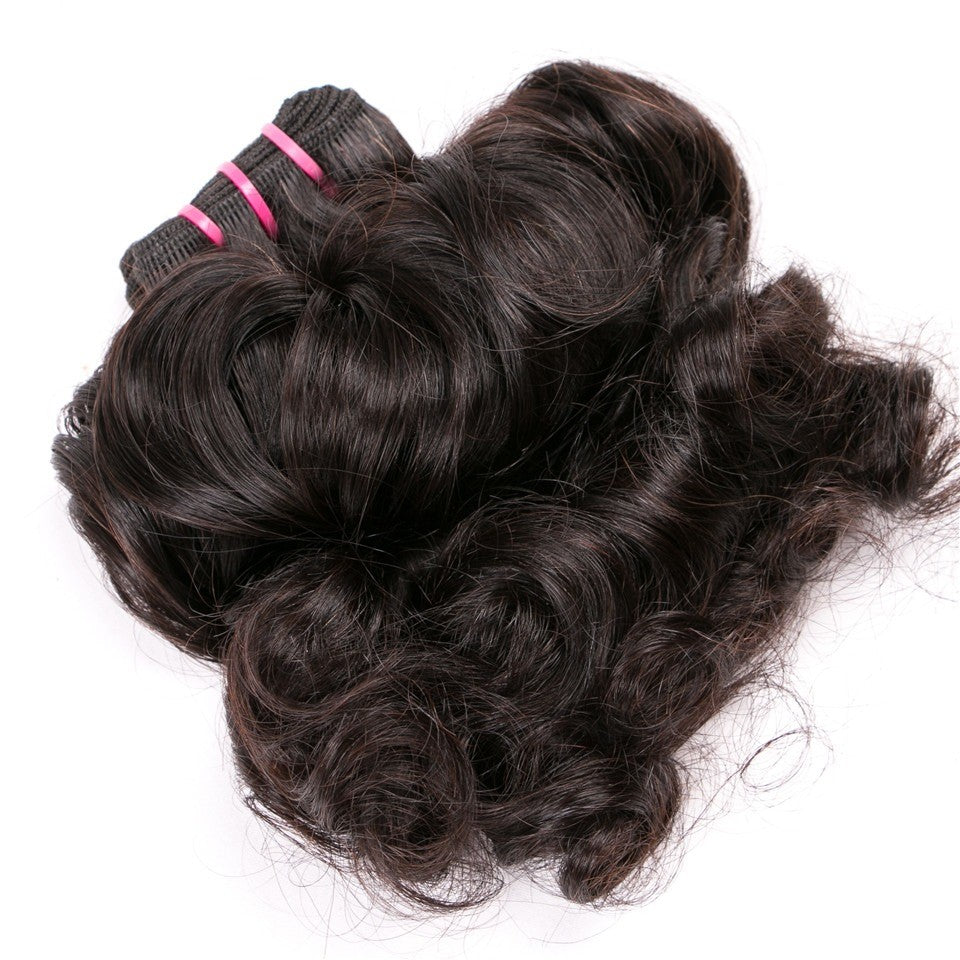 10A Grade 3/4 Magic Curl Fumi Human Hair bundles with 4x4 Closures & 1 - GlamAura