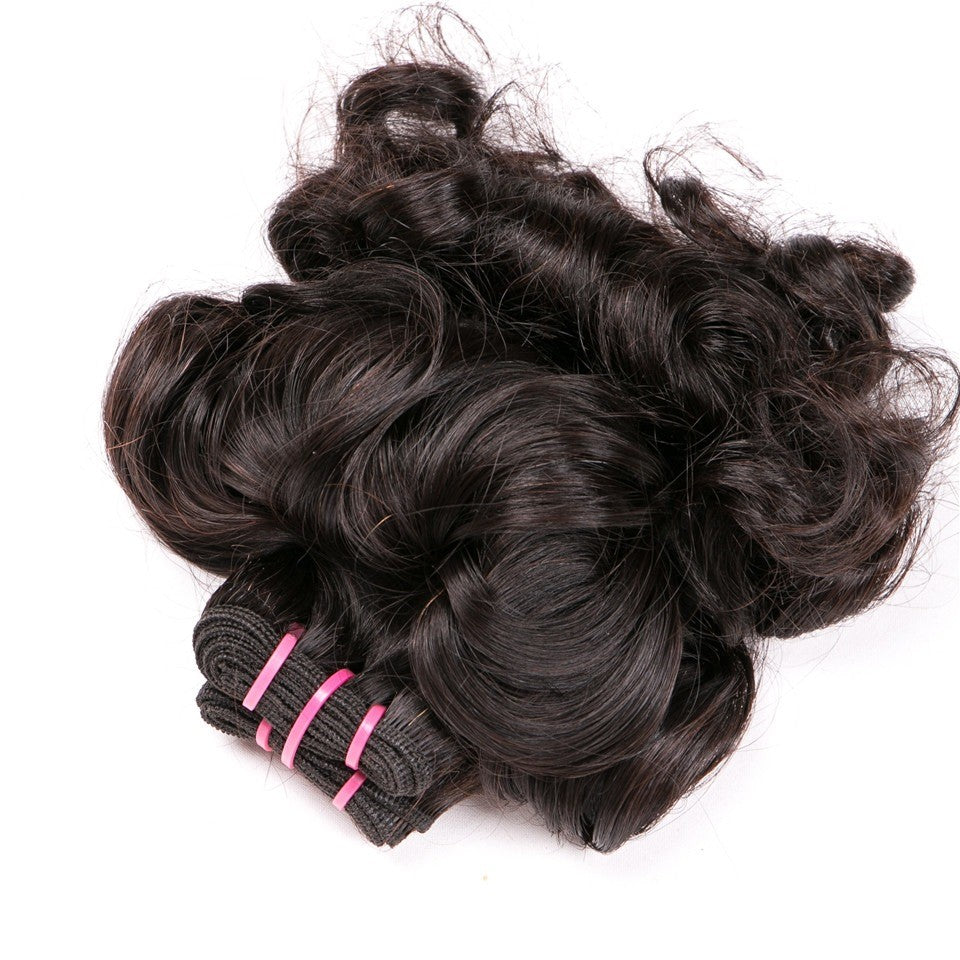 10A Grade 3/4 Magic Curl Fumi Human Hair bundles with 4x4 Closures & 1 - GlamAura