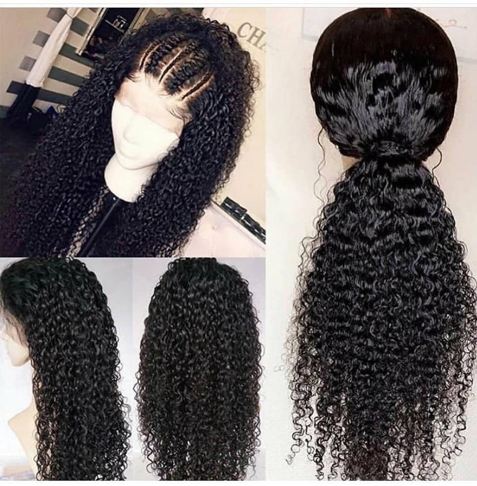 13x4 HD Transparent Lace Front Jerry Curl Human Hair Wigs 200% Density - GlamAura