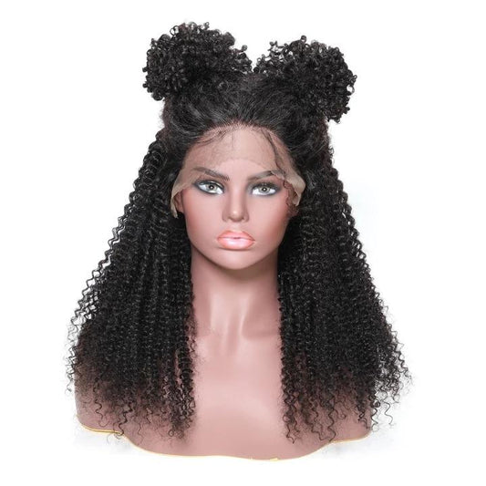 13x4 HD Transparent Lace Frontal Afro Kinky Curly Human Hair Wigs 200% - GlamAura