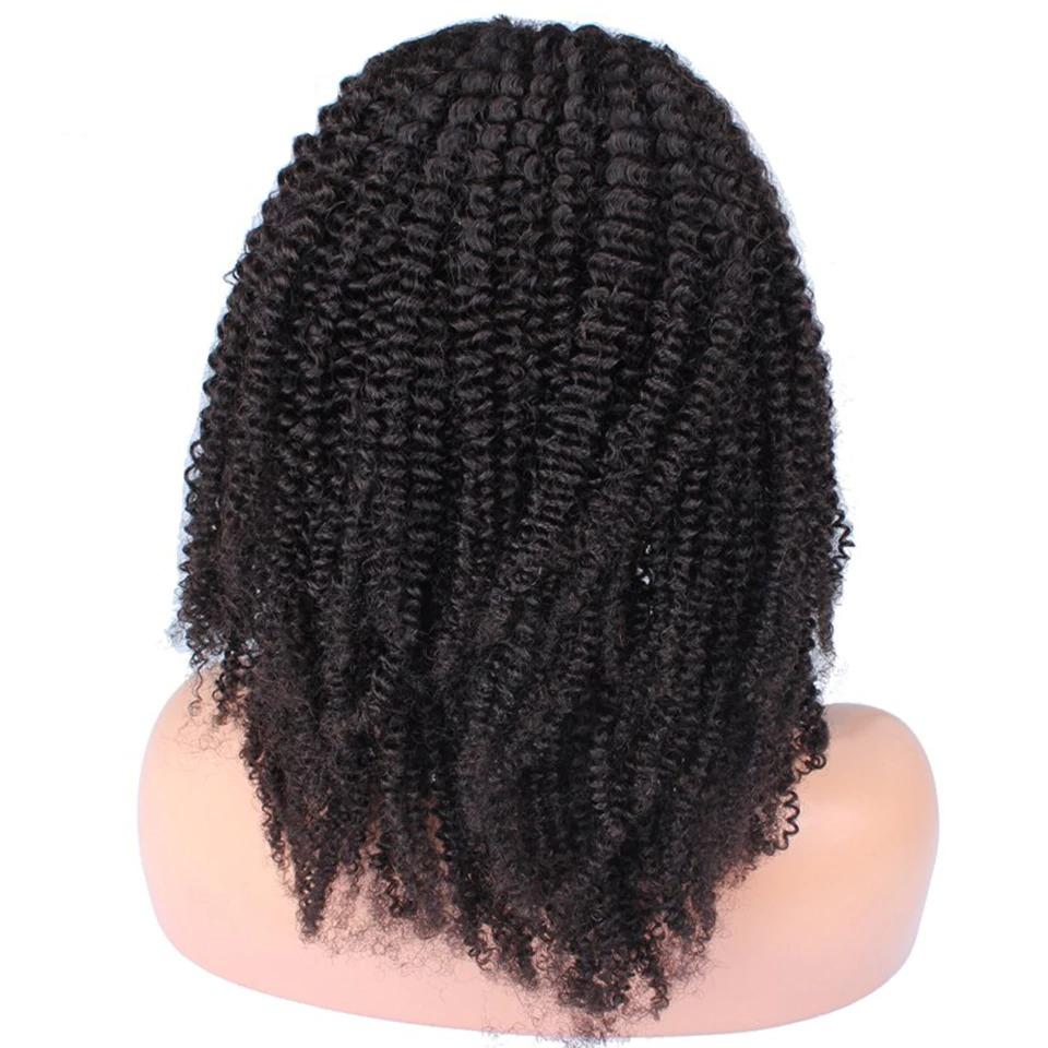 13x4 HD Transparent Lace Frontal Afro Kinky Curly Human Hair Wigs 200% - GlamAura