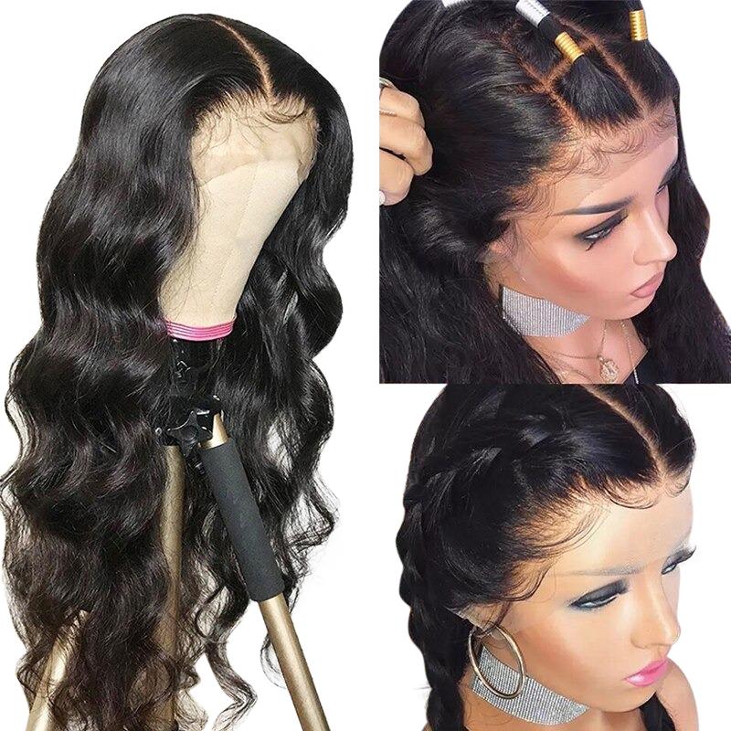 13x4 HD Transparent Lace Frontal Body Wave Human Hair Wigs 200% Densit - GlamAura