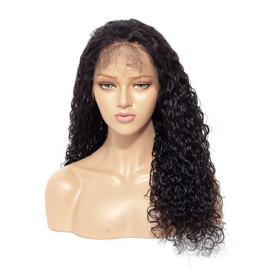 13x4 HD Transparent Lace Frontal Water Wave Human Hair Wigs 200% Densi - GlamAura