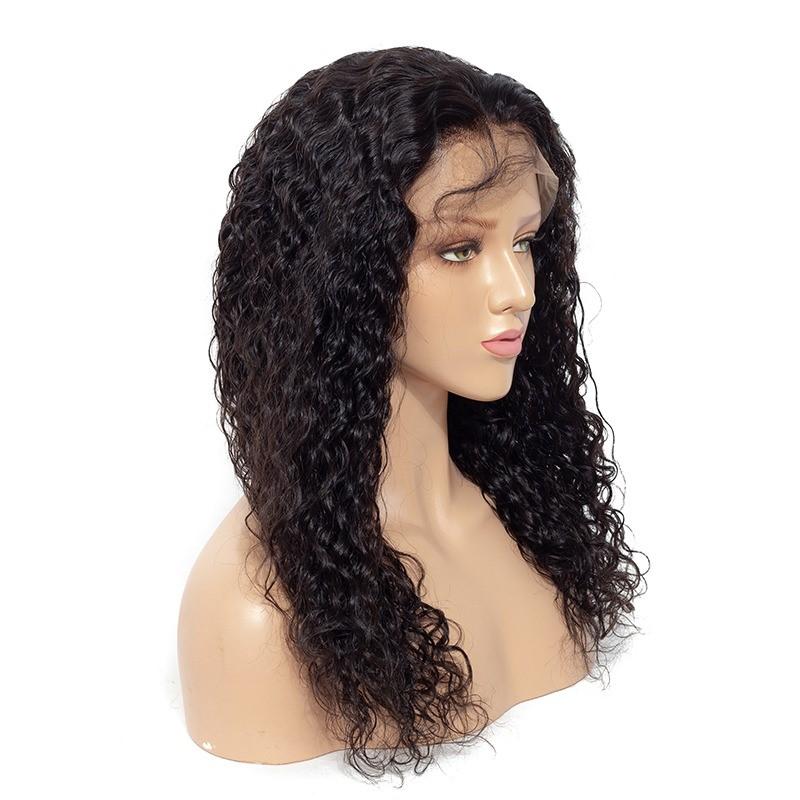 13x4 HD Transparent Lace Frontal Water Wave Human Hair Wigs 200% Densi - GlamAura