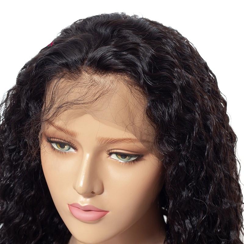 13x4 HD Transparent Lace Frontal Water Wave Human Hair Wigs 200% Densi - GlamAura