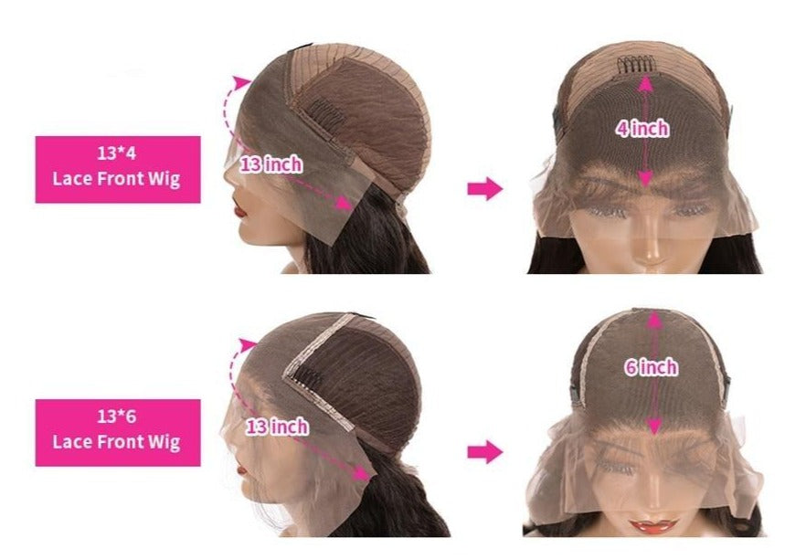13x4 HD Transparent Lace Frontal Water Wave Human Hair Wigs 200% Densi - GlamAura