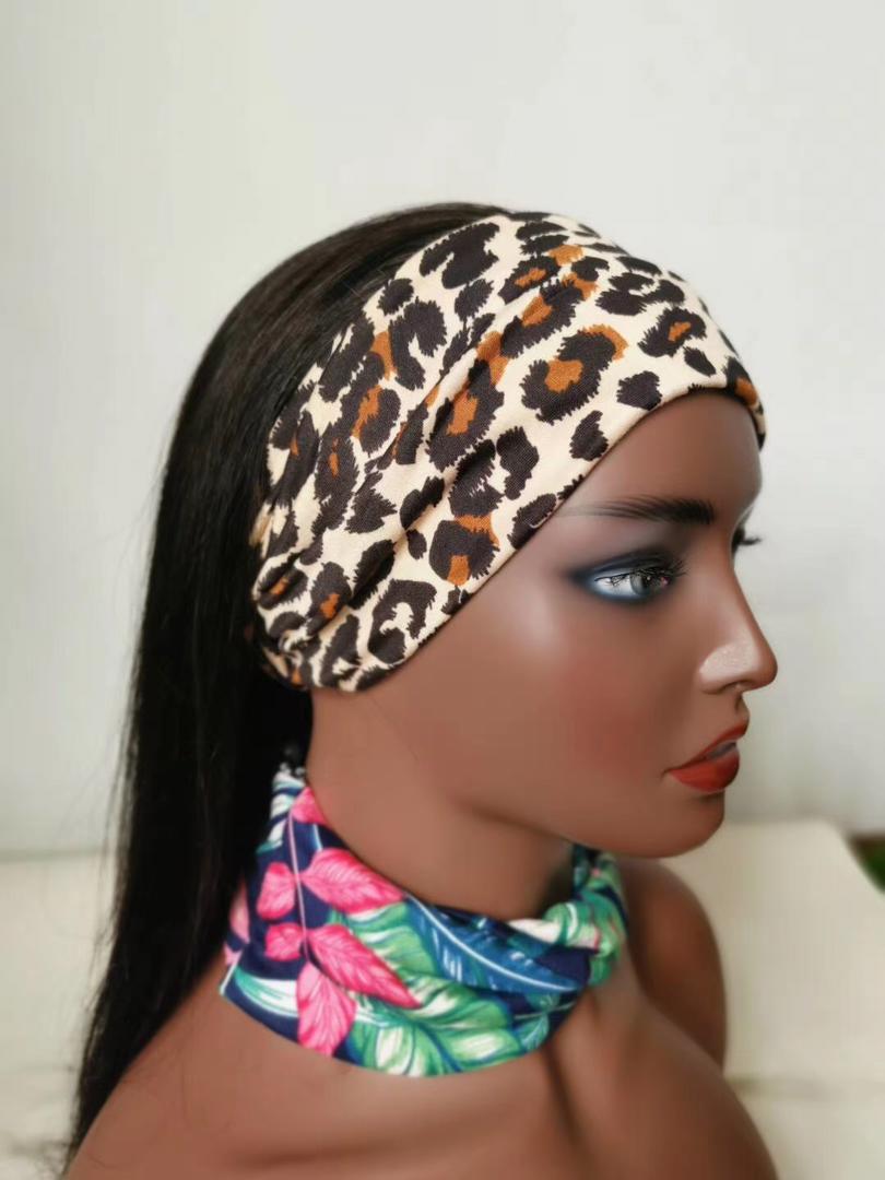 Headband Wig Straight Human Hair Scarf Wig No GLUE Easy Wear for Women - GlamAura
