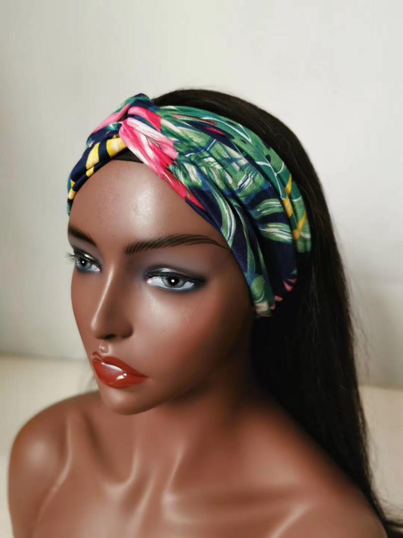 Headband Wig Straight Human Hair Scarf Wig No GLUE Easy Wear for Women - GlamAura