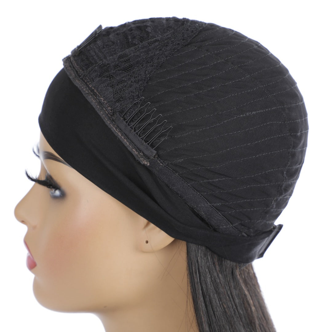 Headband Wig Straight Human Hair Scarf Wig No GLUE Easy Wear for Women - GlamAura