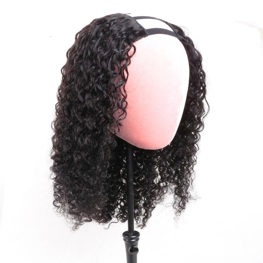 Short Bob U Part Wig Human Hair Water Wave Brazilian Remy Glueless Wig - GlamAura