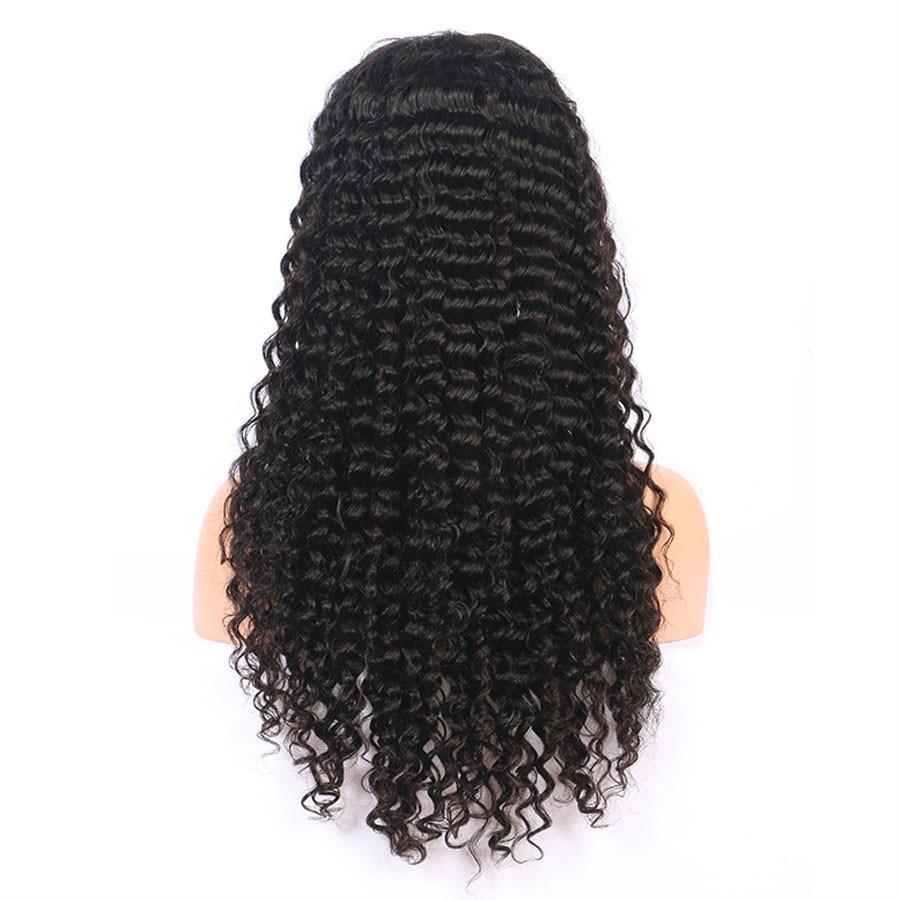 180% Density Full 4x4 Transparent Lace Front Deep Wave Human Hair Wigs - GlamAura
