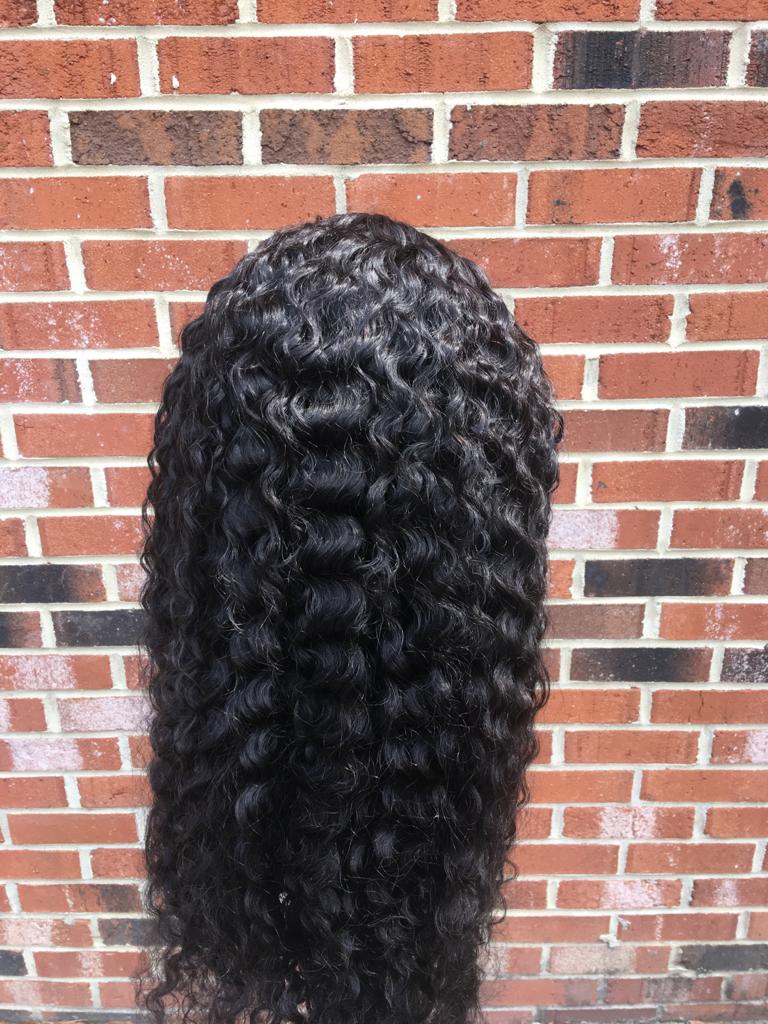 180% Density Full 4x4 Transparent Lace Front Jerry Curl Human Hair Wig - GlamAura