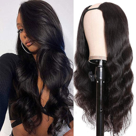 U Part Wig Body Wave Human Hair Wigs For Black Women Brazilian Remy Ha - GlamAura