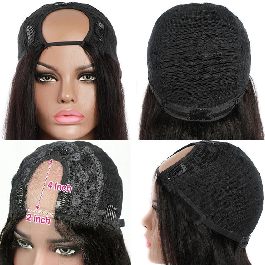 U Part Wig Body Wave Human Hair Wigs For Black Women Brazilian Remy Ha - GlamAura
