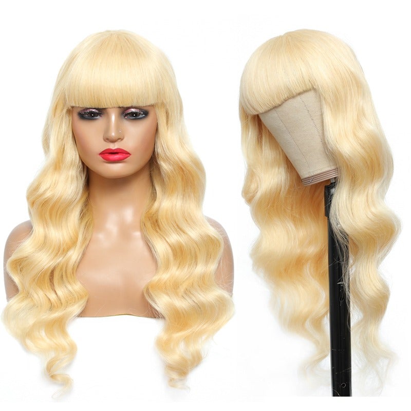 #1B/613 Body Wave 180% Density #613 Wig with Bang 200% Density Human H - GlamAura