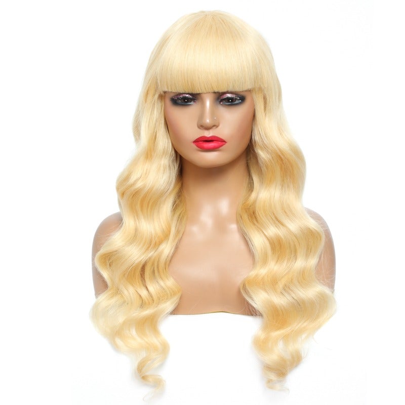 #1B/613 Body Wave 180% Density #613 Wig with Bang 200% Density Human H - GlamAura