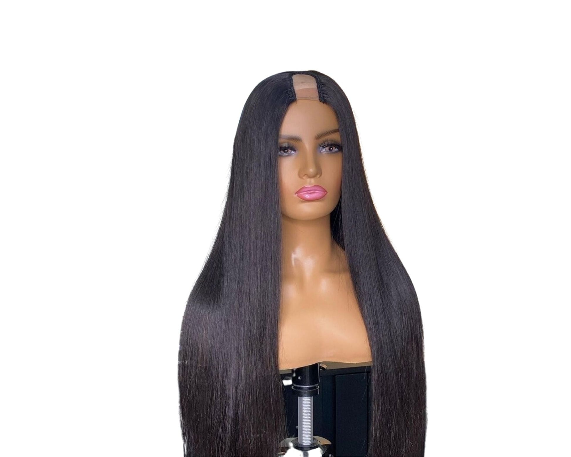U Part Wig Straight Hair Human Hair Wigs For Black Women Brazilian - GlamAura