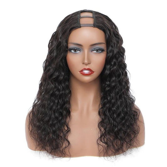 U Part Wig Water Wave Human Hair Wigs For Black Women Brazilian Remy H - GlamAura