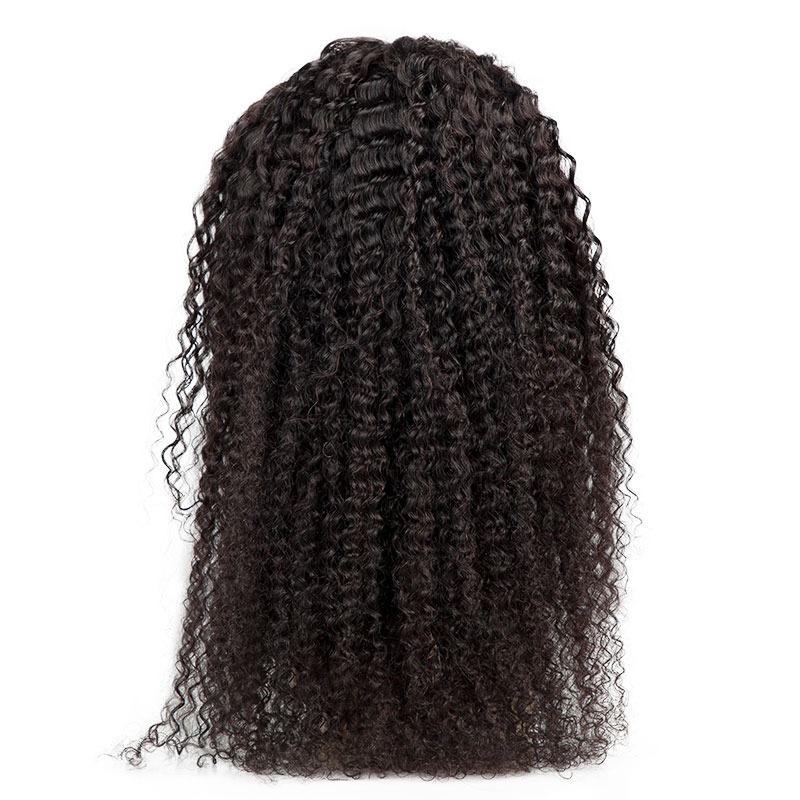 13x4 HD Transparent Lace Frontal Kinky Curly Human Hair Wigs 200% Dens - GlamAura