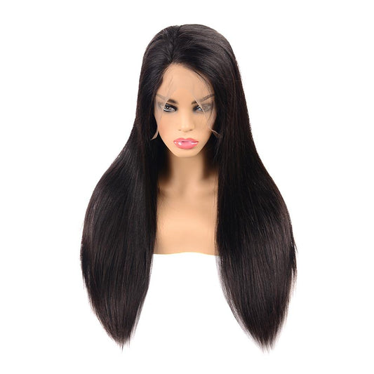 13x4 HD Transparent Lace Frontal Straight Human Hair Wigs 200% Density - GlamAura