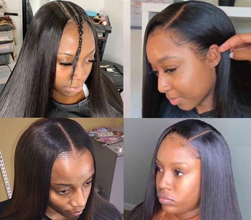 Short Bob U Part Wig Human Hair Straight Brazilian Remy Glueless Wigs - GlamAura