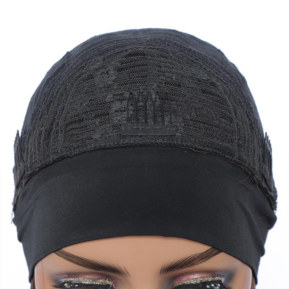 Headband Wig Kinky Curly Human Hair Scarf Wig No GLUE Easy Wear - GlamAura