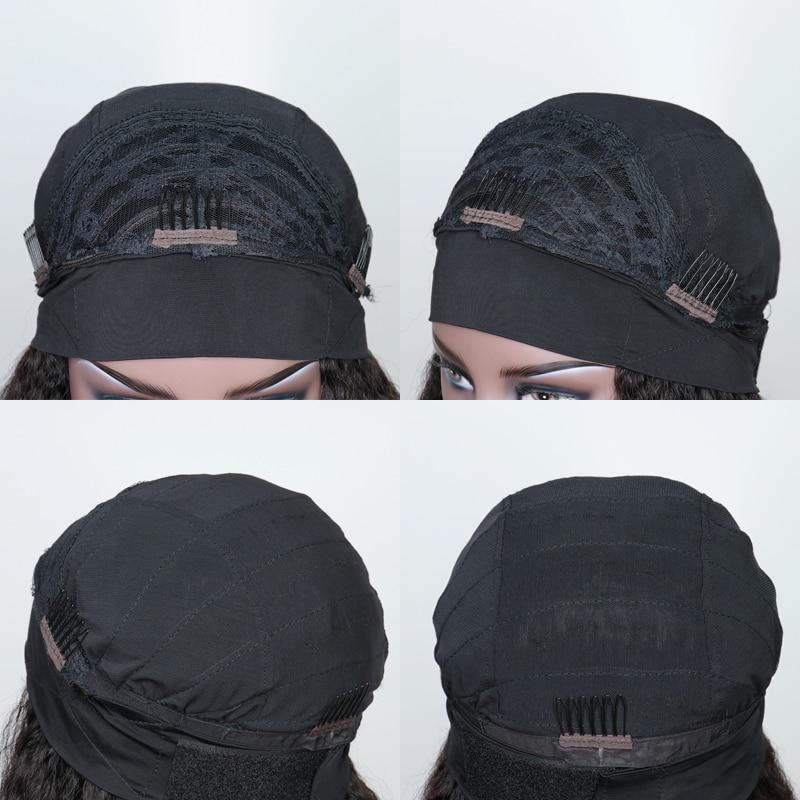 Headband Wig Jerry Curl Human Hair Scarf Wig No GLUE Easy Wear - GlamAura