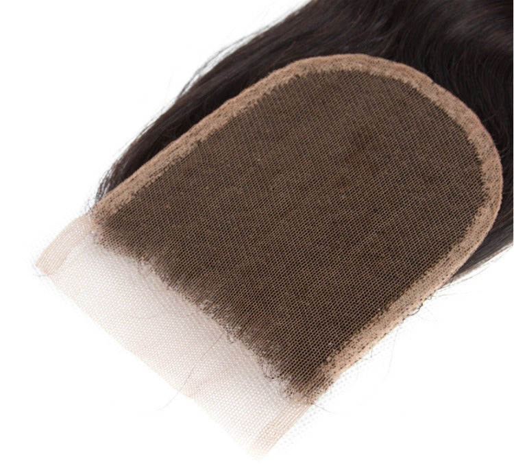 Purple 10A Grade Silver #1B/ purple  3/4 Straight BUNDLES with CLOSURE - GlamAura