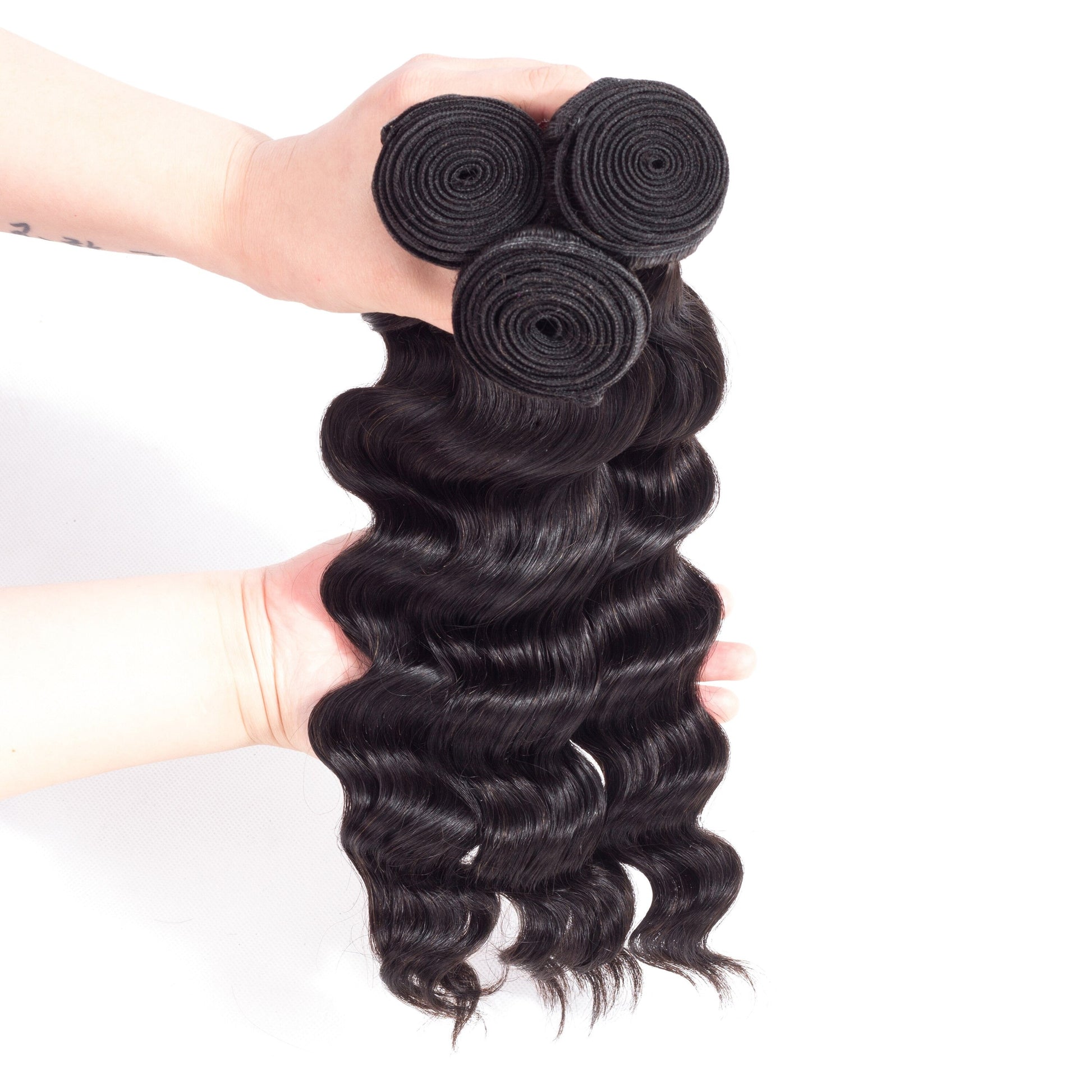 10A Grade 1/3/4 Loose Body Wave Weave Peruvian Human Hair Extension Bu - GlamAura