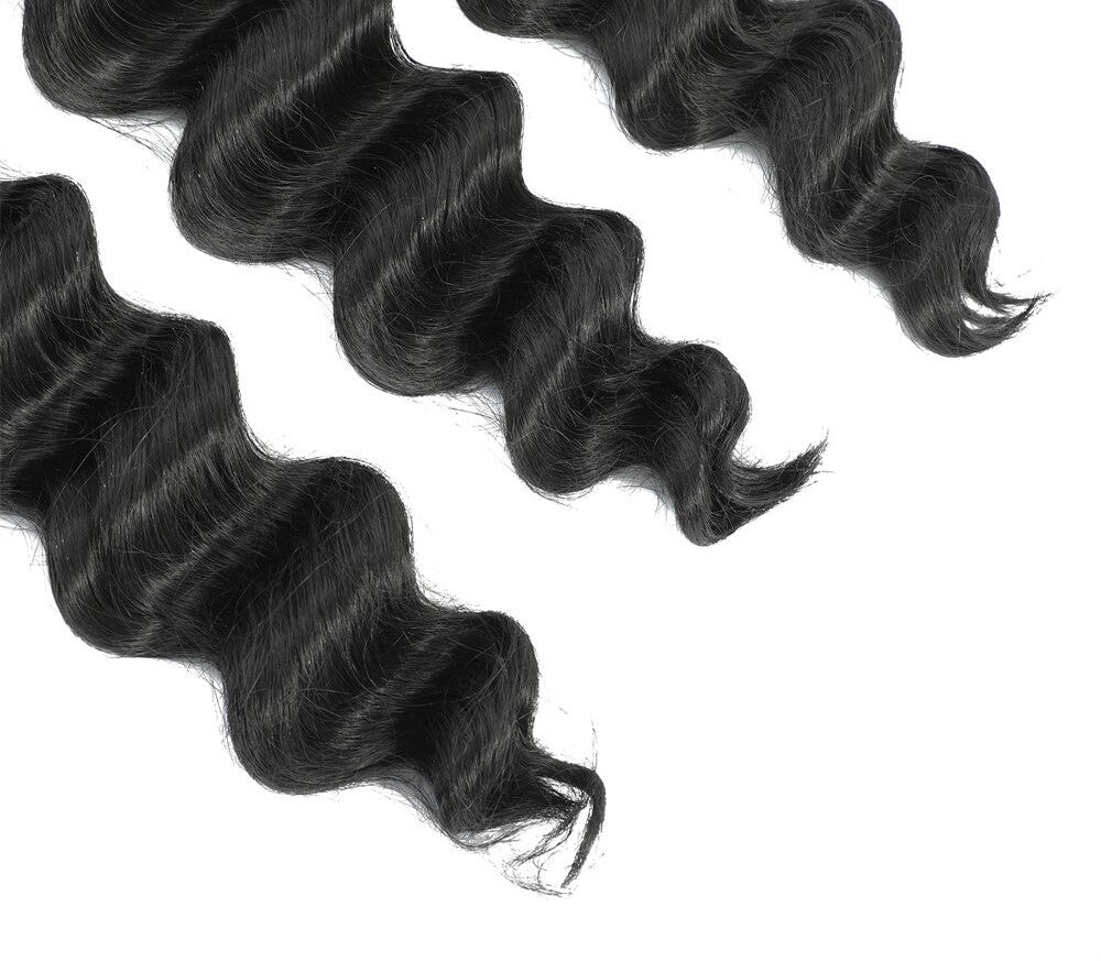 10A Grade 1/3/4 Loose Body Wave Weave Peruvian Human Hair Extension Bu - GlamAura