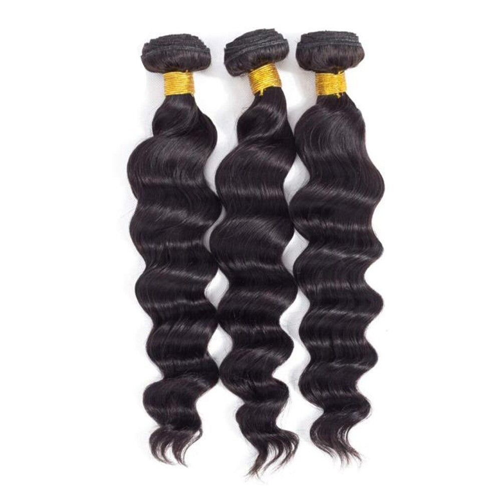 10A Grade 1/3/4 Loose Body Wave Weave Peruvian Human Hair Extension Bu - GlamAura