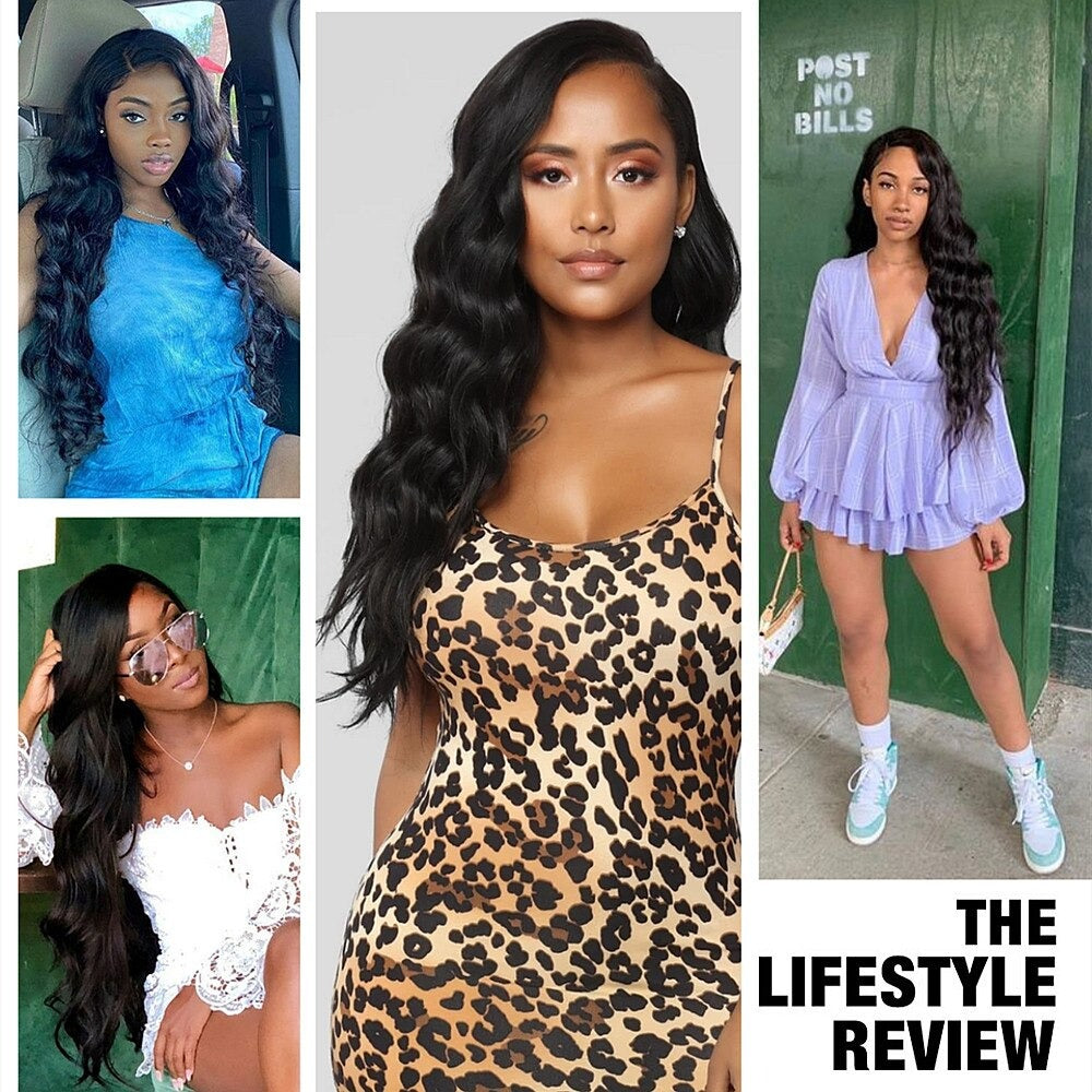 10A Grade 1/3/4 Loose Body Wave Weave Peruvian Human Hair Extension Bu - GlamAura