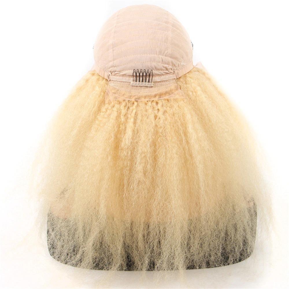 200% Density Kinky Straight 613 Blonde 13x4 Lace 13x6 Frontal Wigs - GlamAura
