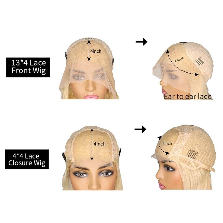 200% Density Kinky Straight 613 Blonde 13x4 Lace 13x6 Frontal Wigs - GlamAura