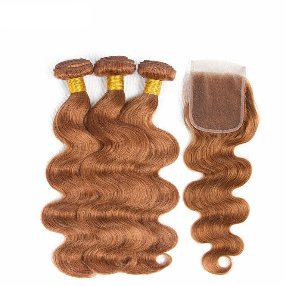 #30 Ombre 10A Grade Body Wave #1B/30 BUNDLES with 4x4 CLOSURES & 13x4 - GlamAura