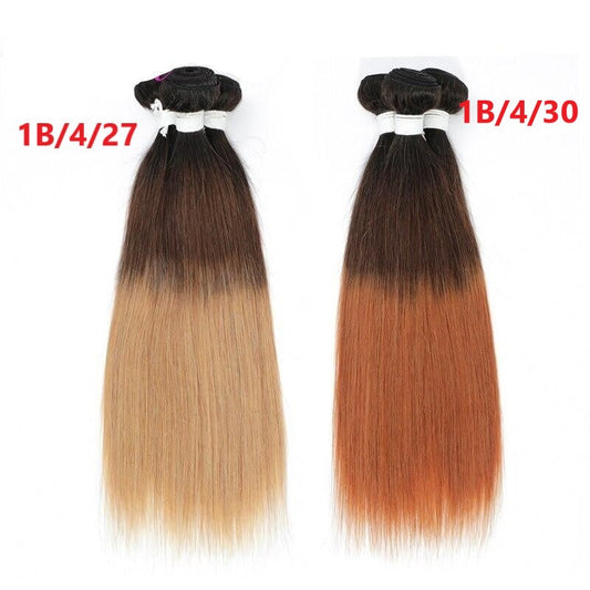 10A Grade #1B/4/30  Straight #1B/4/27 BUNDLES with 4x4 CLOSURES & 13x4 - GlamAura