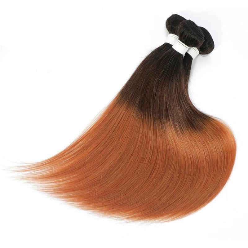 10A Grade #1B/4/30  Straight #1B/4/27 BUNDLES with 4x4 CLOSURES & 13x4 - GlamAura