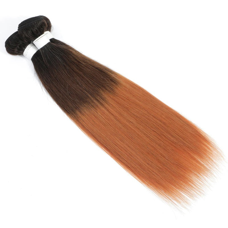 10A Grade #1B/4/30  Straight #1B/4/27 BUNDLES with 4x4 CLOSURES & 13x4 - GlamAura