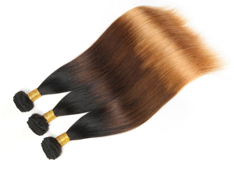 10A Grade #1B/4/30  Straight #1B/4/27 BUNDLES with 4x4 CLOSURES & 13x4 - GlamAura