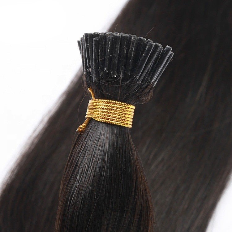 Brazilian Straight Human Hair I Tip Microlinks Bulk Braiding Human Hai - GlamAura