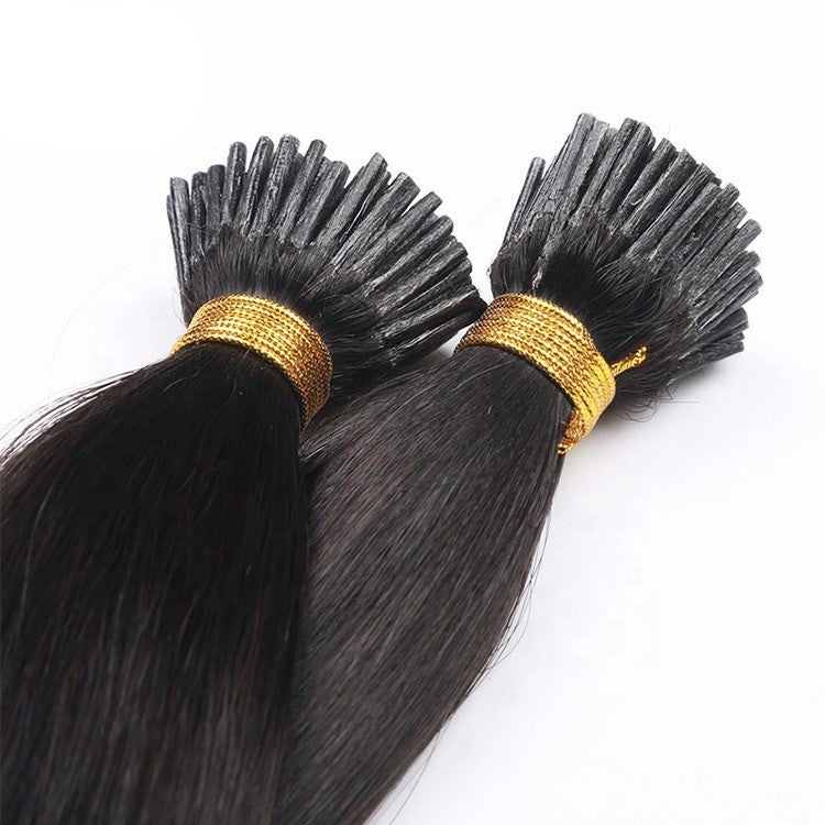 Brazilian Straight Human Hair I Tip Microlinks Bulk Braiding Human Hai - GlamAura