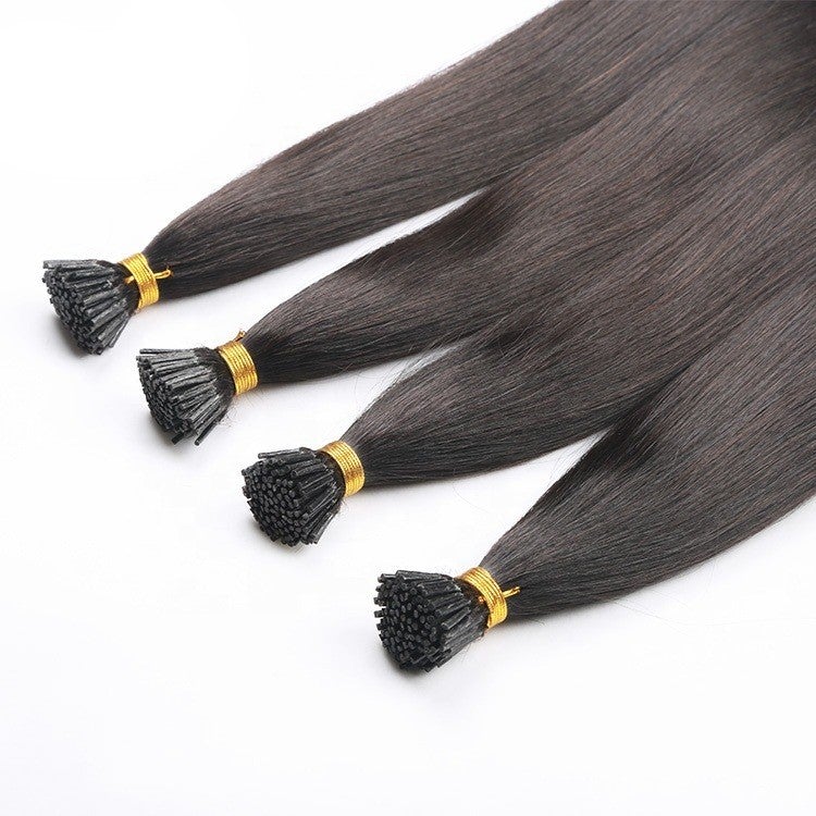 Brazilian Straight Human Hair I Tip Microlinks Bulk Braiding Human Hai - GlamAura