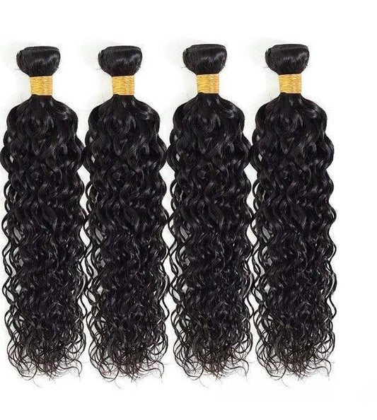 BeuMAX 10A Grade 3/4 Bundles Water Wave Peruvian Human Hair Extensions - GlamAura