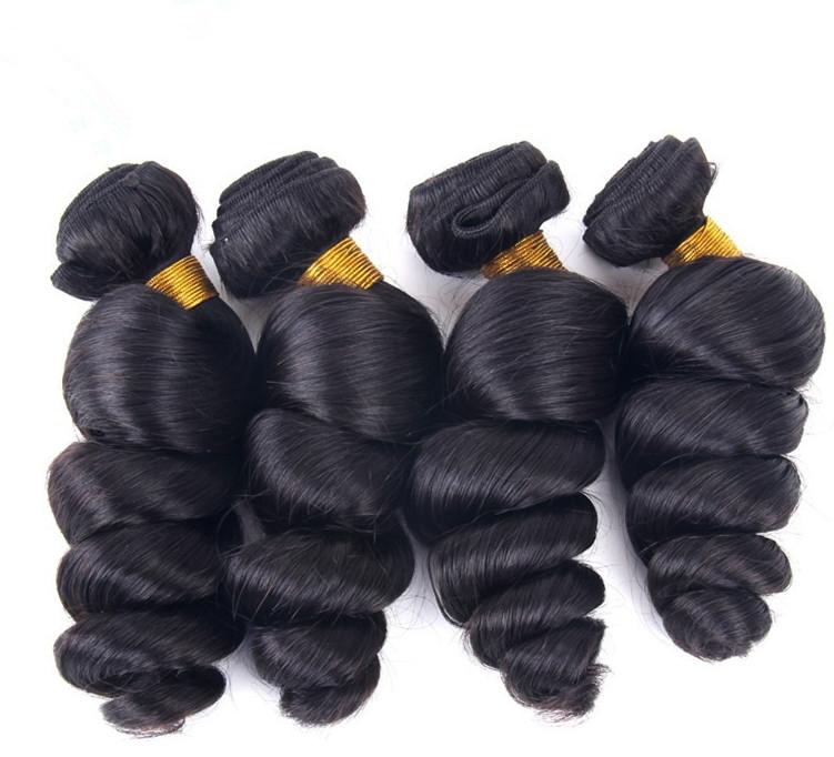 BeuMAX 10A Grade 3/4 Loose Wave Bundles Peruvian Human Hair Extensions - GlamAura