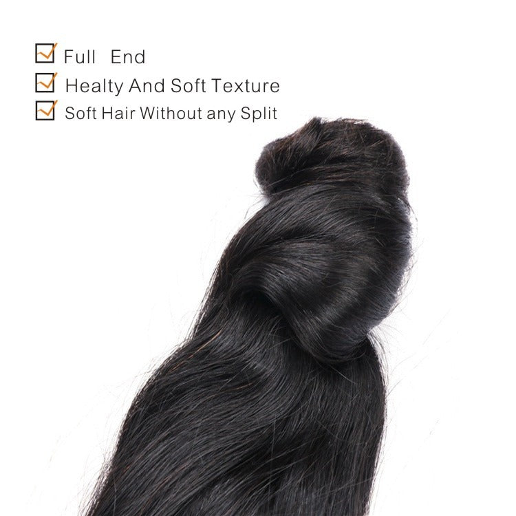 10A Grade Brazilian 3/4 Bundles U6 Bouncy Curl Human Hair bundles with - GlamAura