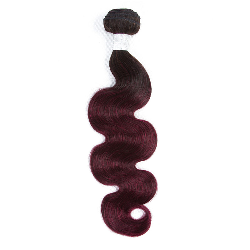 10A Grade #99J  Body Wave #1B/99j BUNDLES with 4x4 CLOSURES & 13x4 FRO - GlamAura