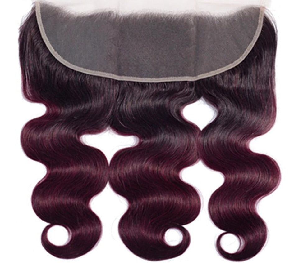 10A Grade #99J  Body Wave #1B/99j BUNDLES with 4x4 CLOSURES & 13x4 FRO - GlamAura