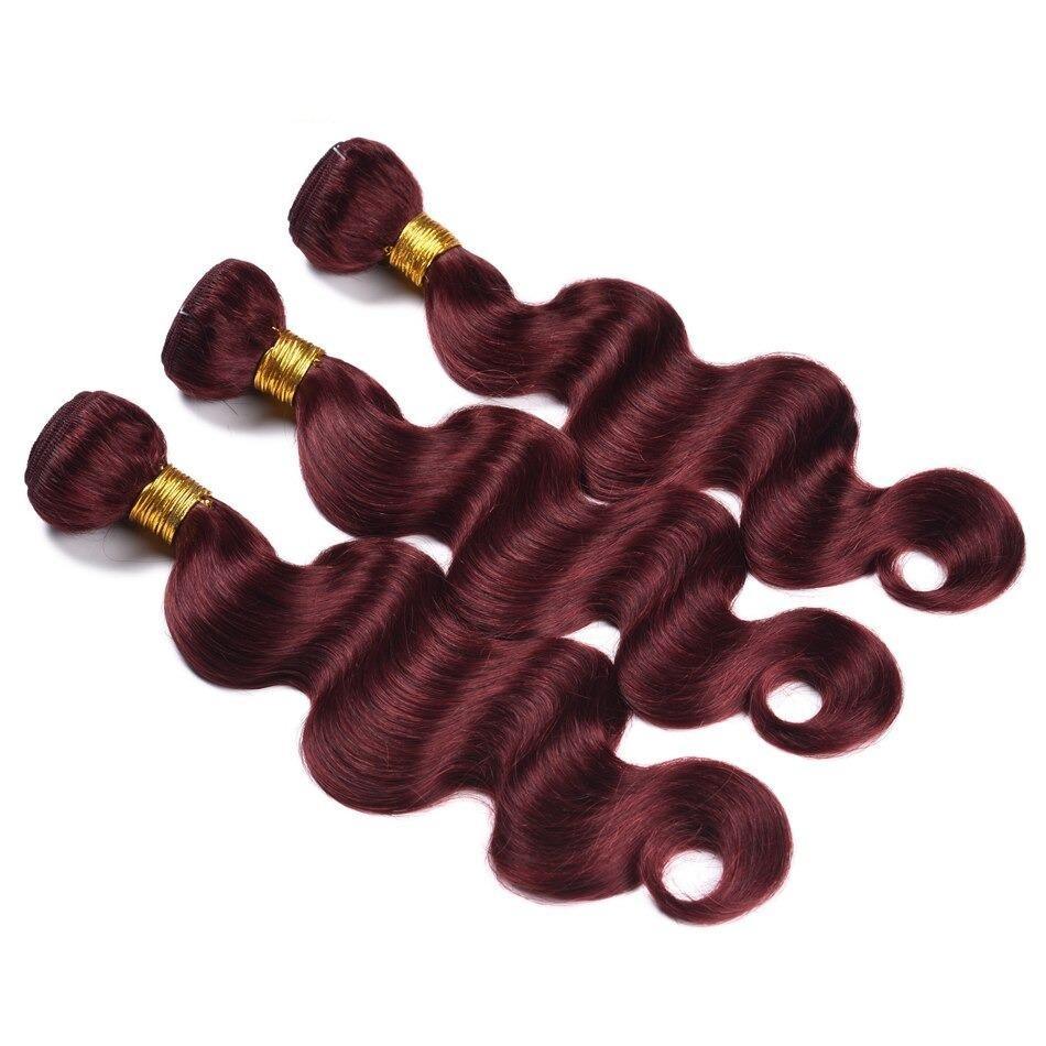 10A Grade #99J  Body Wave #1B/99j BUNDLES with 4x4 CLOSURES & 13x4 FRO - GlamAura