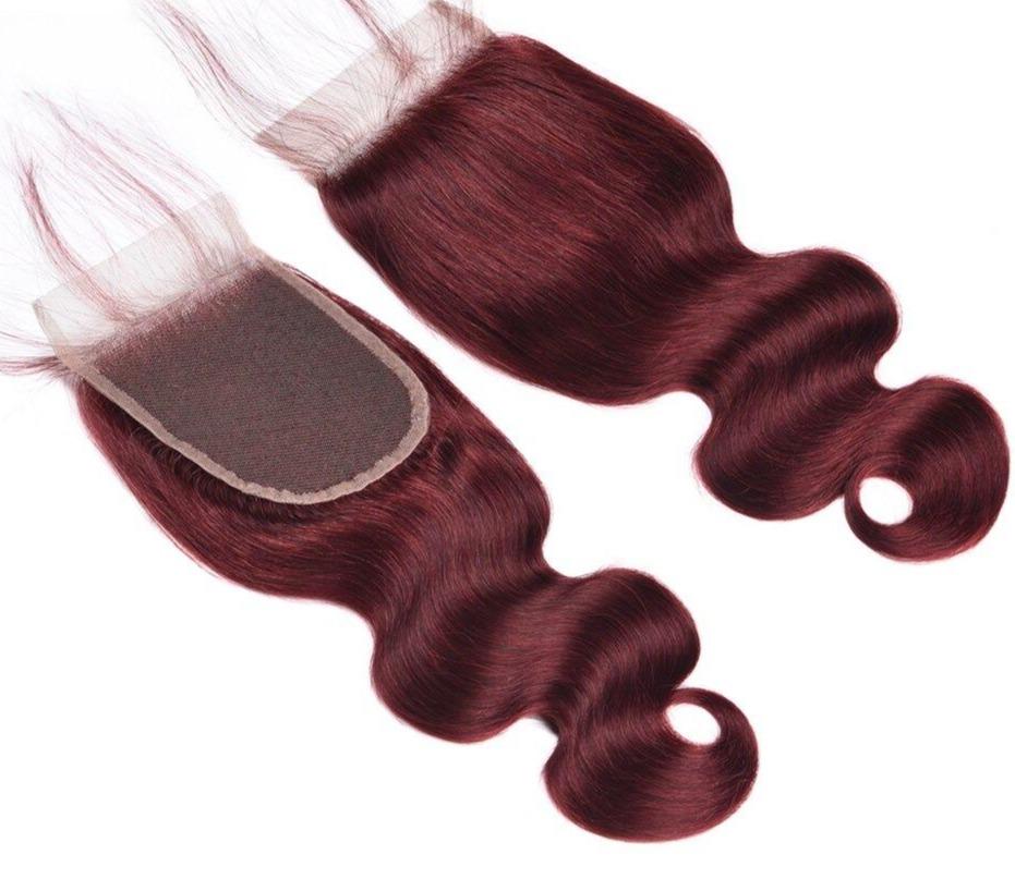 10A Grade #99J  Body Wave #1B/99j BUNDLES with 4x4 CLOSURES & 13x4 FRO - GlamAura
