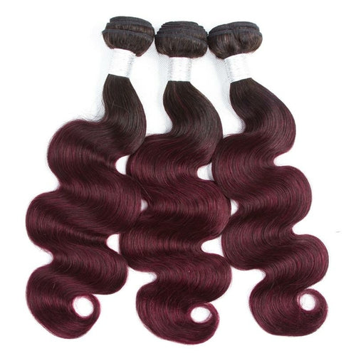 10A Grade #99J  Body Wave #1B/99j BUNDLES with 4x4 CLOSURES & 13x4 FRO - GlamAura